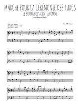 Téléchargez l'arrangement pour piano de la partition de Marche pour la cérémonie des turcs en PDF